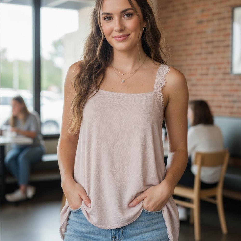 Free People Fairycore Flowy Tank Size Medium